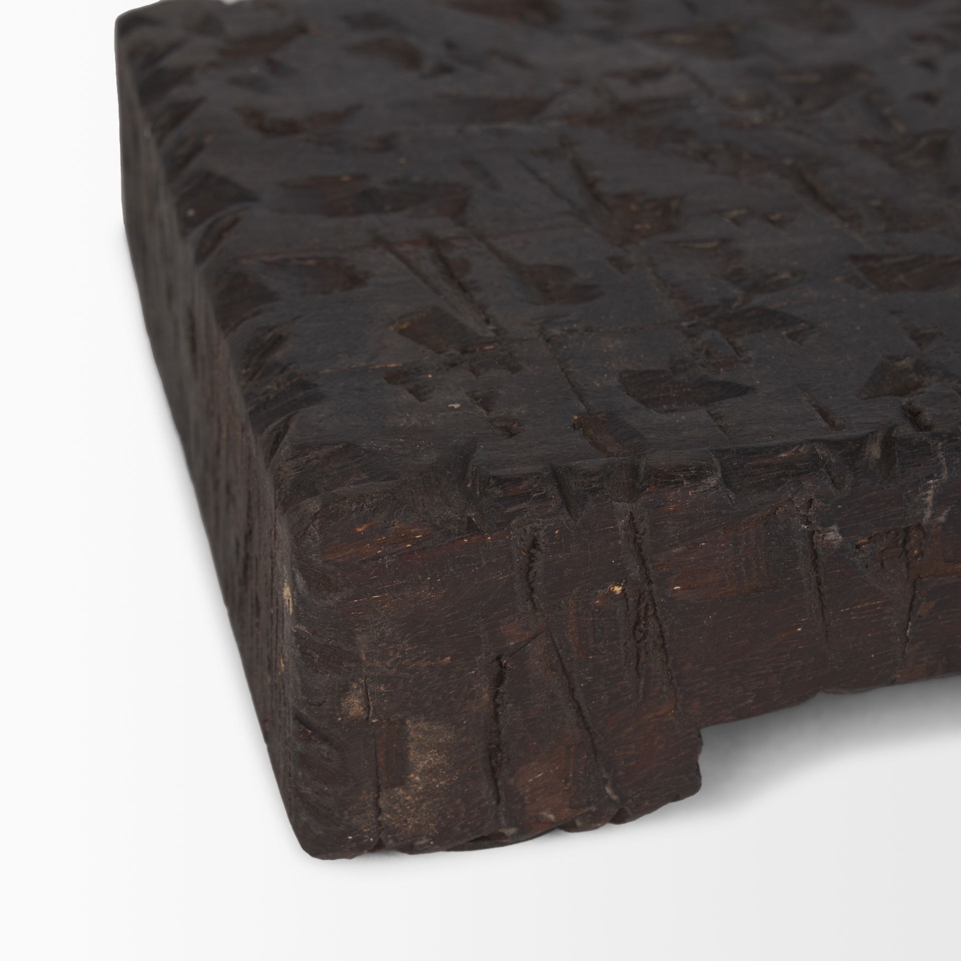 Shira Reclaimed Dark Brown Wooden Riser (Set of 2), Decorative Tray by Mercana, 18" length x 7.75" width x 2.5" height View 7