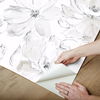 Floral Dreams Grey Peel & Stick Wallpaper thumbnail 4