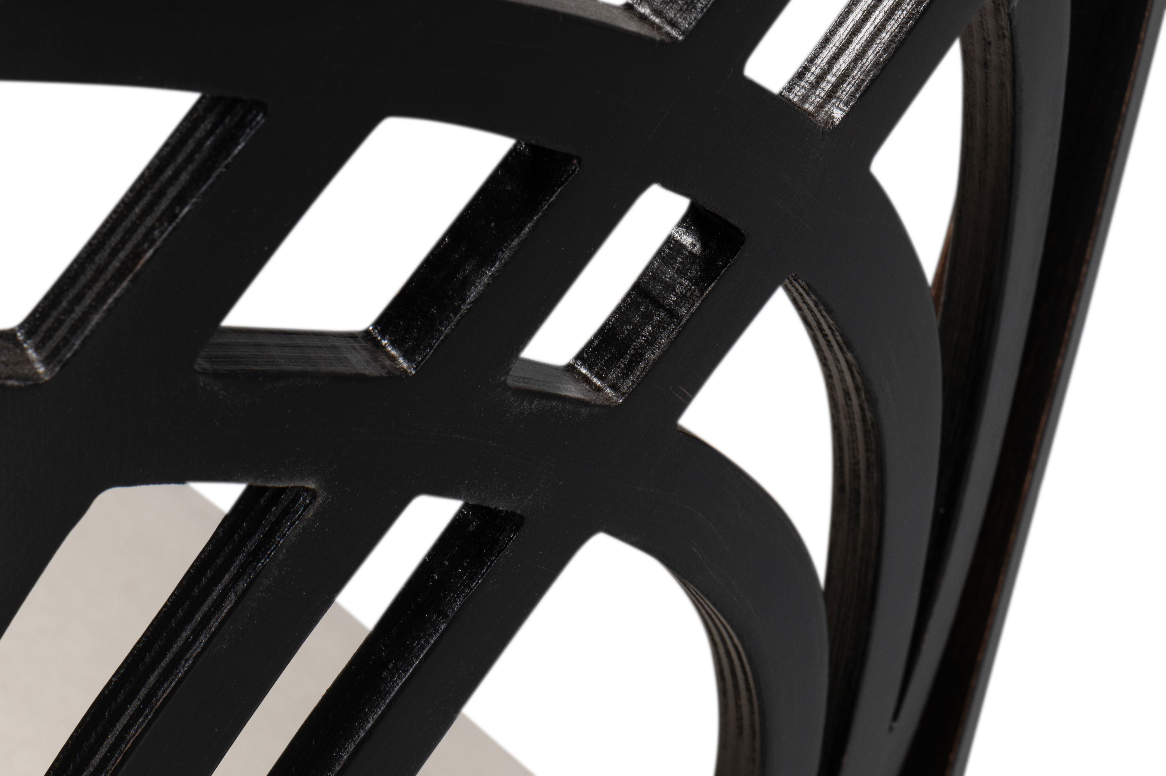 Goccia Side Chair, Nero, Banks Organza large image 