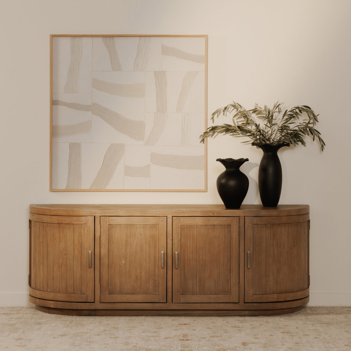 Nicola Media Cabinet Natural, Media Console by Moe's Home, 70.9" width x 26" height x 17.7" depth View 10