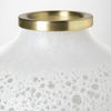 Pearl Short White Gold Rim Glass Vase thumbnail 8