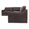 Thurlow 3 Piece Left Modular Sectional Espresso Brown Leather, Sectional Sofa by Moe's Home, 123.1" width x 33" height x 90.5" depth thumbnail 3