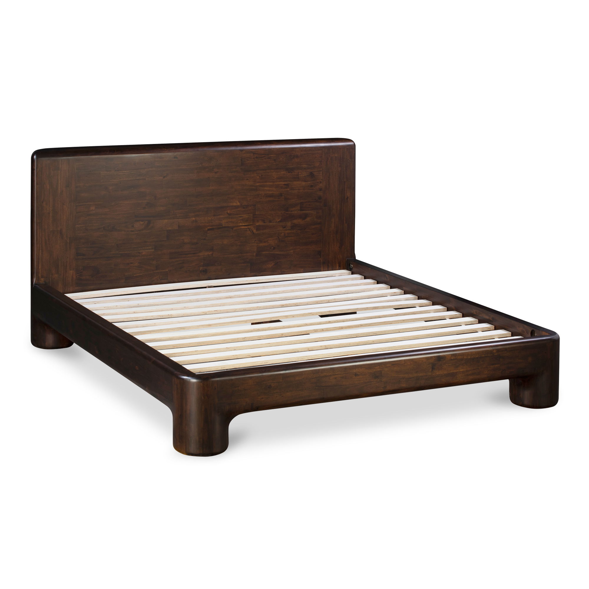 Rowan Bed Queen Dark Brown, by Moe's Home, 66" width x 40" height x 89" depth View 4