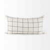 Suzanne 14 x 26 White/Black Square Pattern Decorative Pillow Cover, by Mercana, 14" length x 26" width x 0.2" height thumbnail 5