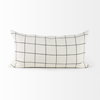 Suzanne 14x26 White/Black Square Pattern Decorative Pillow Cover, by Mercana, 14" length x 26" width x 0.2" height thumbnail 5