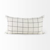 Suzanne 14x26 White/Black Square Pattern Pillow Cover, Decorative Pillow by Mercana, 14" length x 26" width x 0.2" height thumbnail 5