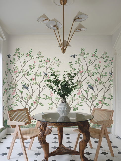 Lingering Garden White Wall Mural