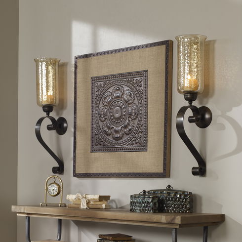 Joselyn Bronze Candle Wall Sconce