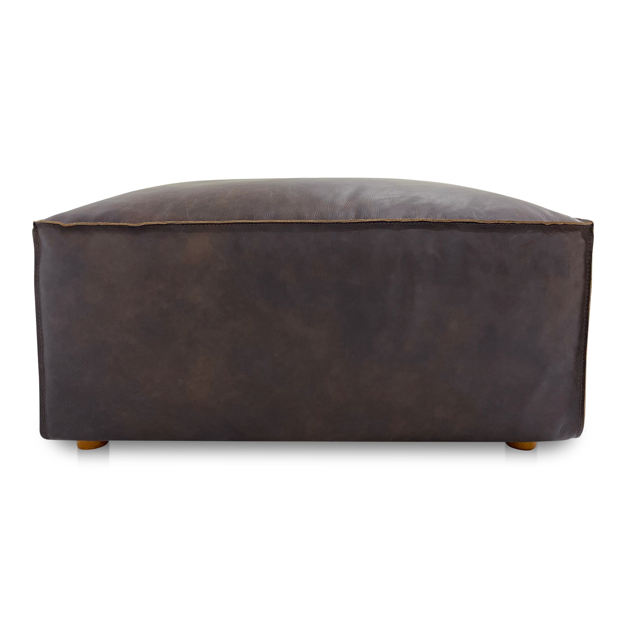 Form Ottoman Espresso Brown Leather large image 