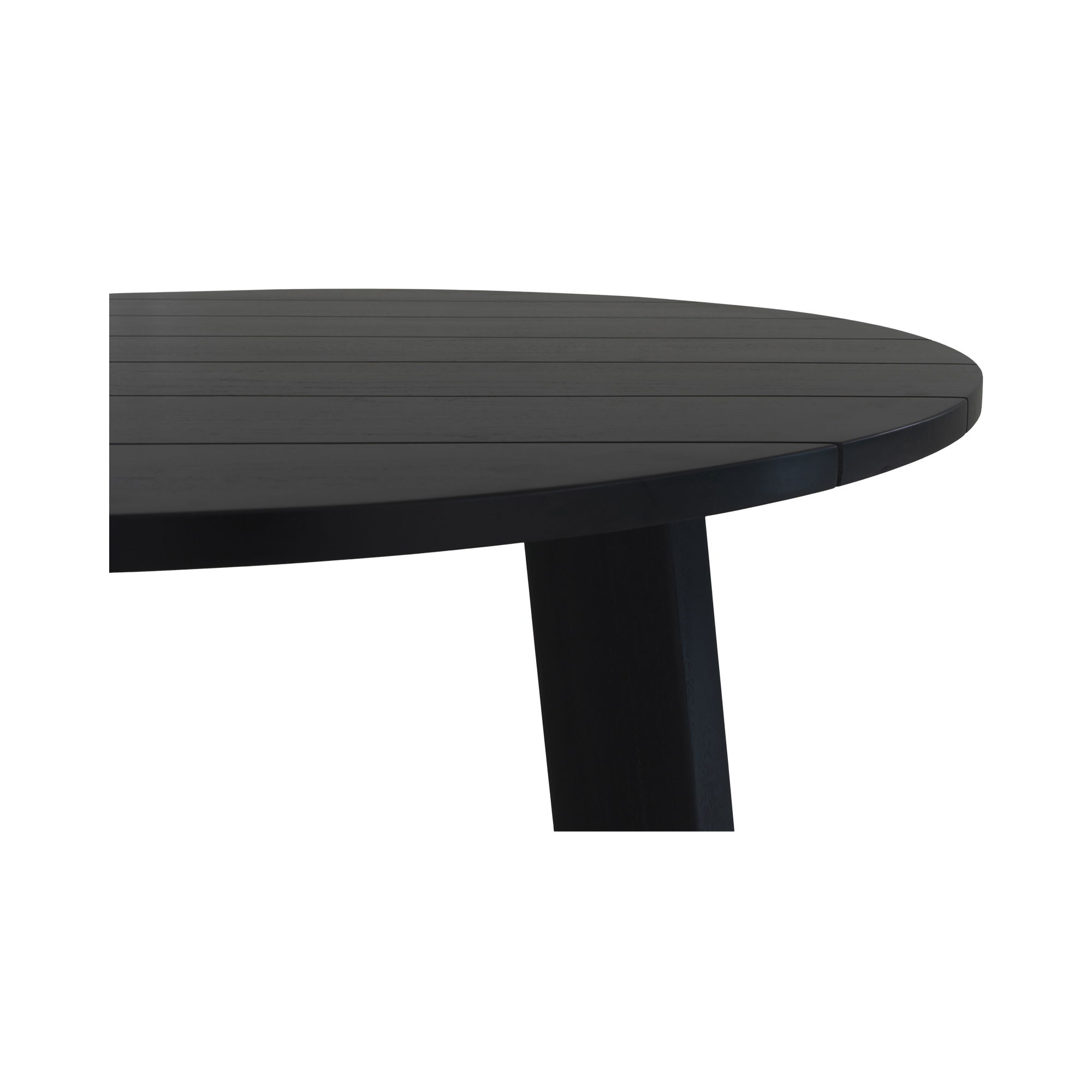 Delta Round Outdoor Dining Table Black large image 