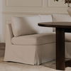 Fable Slipcover Dining Chair And Half Beige thumbnail 6