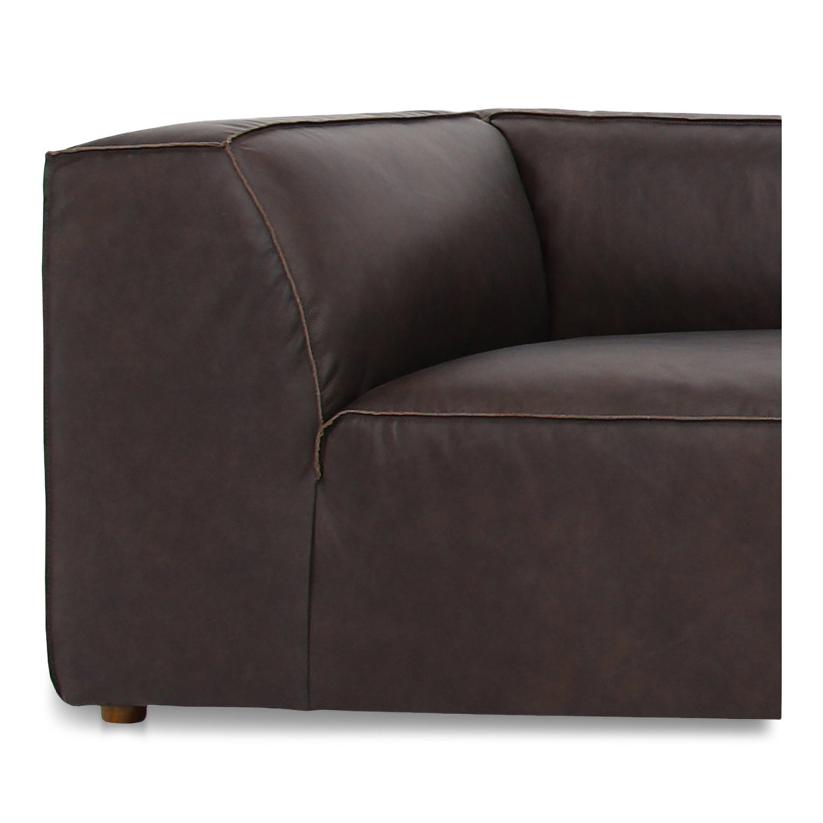 Form Dream Modular Sectional Espresso Brown, Sectional Sofa by Moe's Home, 112" width x 26" height x 102.5" depth View 3