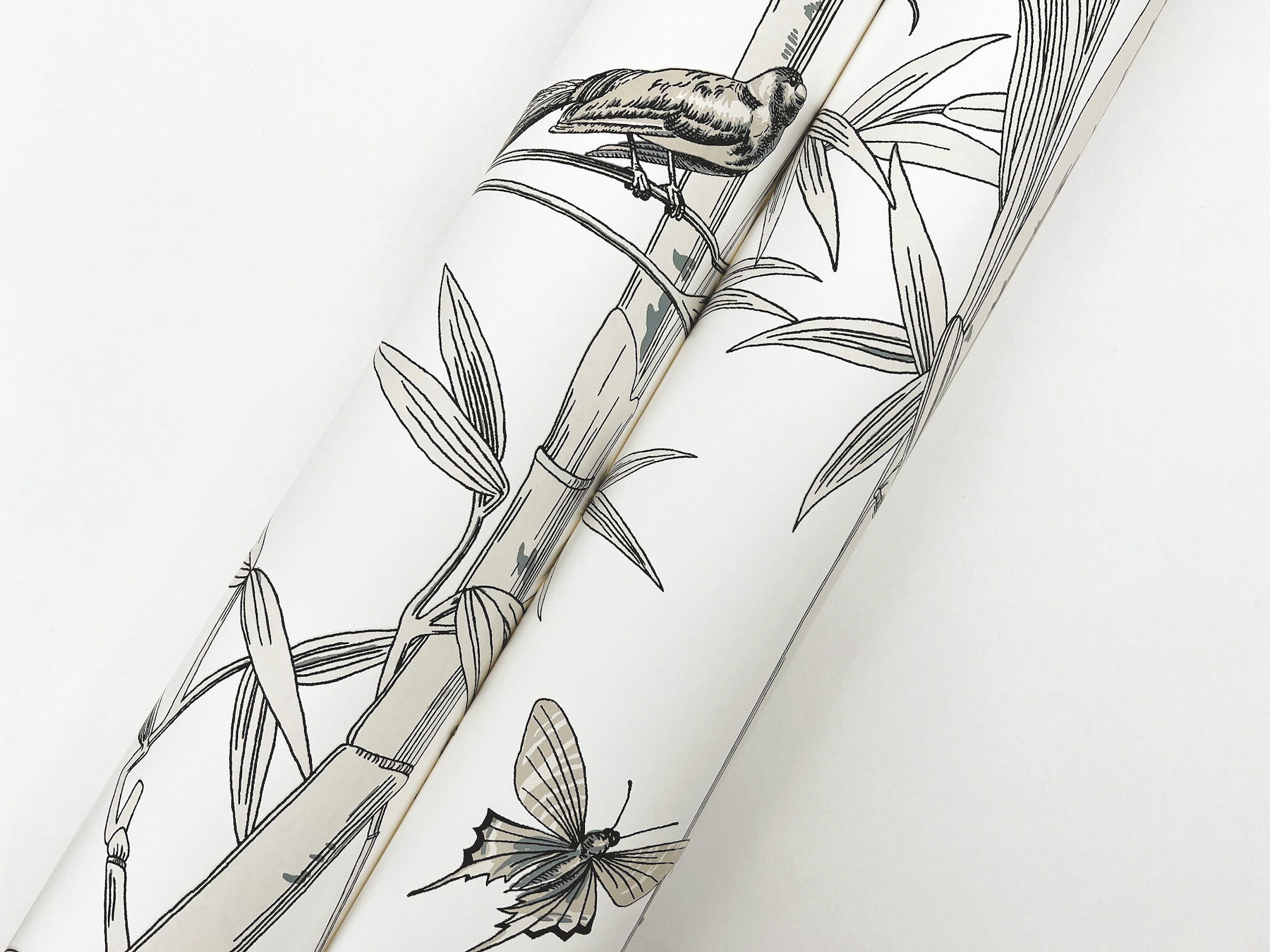 Bambou Toile White Wallpaper, by York Wall, 27' length x 2'3" width x 0.02" depth View 4