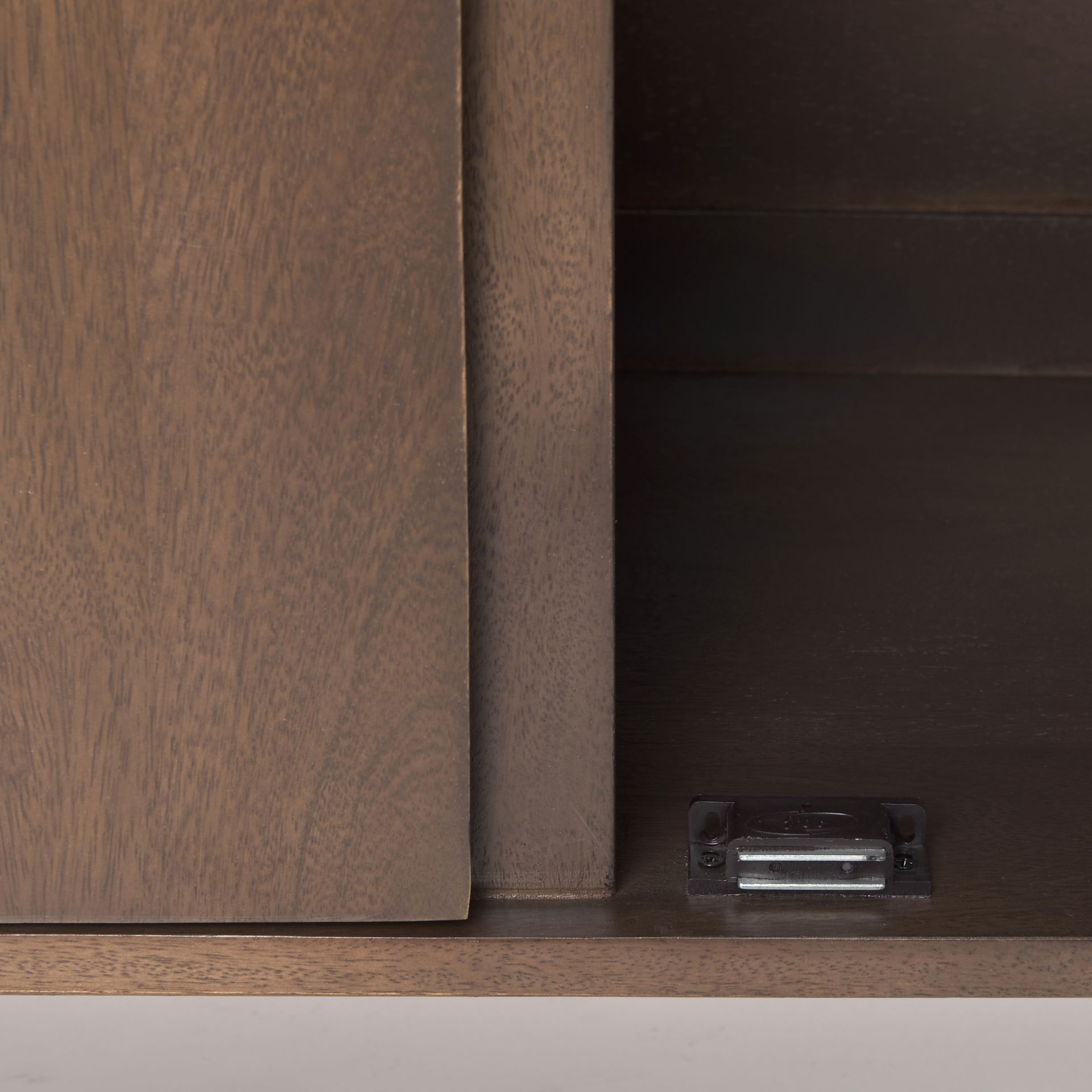 Lillie Medium Brown Wood 4 Door Tray Top Sideboard, Sideboards & Buffet by Mercana, 70.75" length x 16" width x 32" height View 13