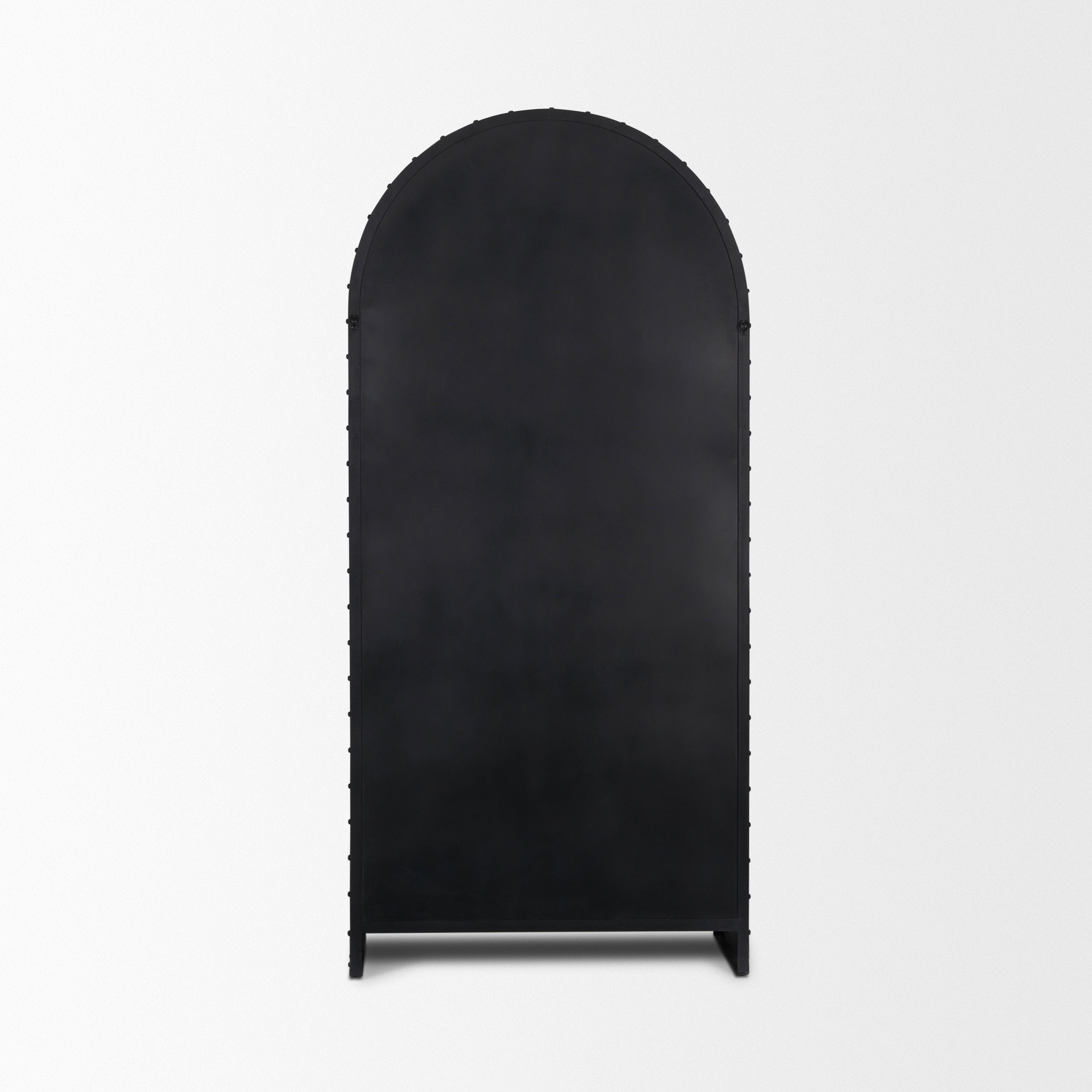 Gehry 72.3' H Dark Brown Metal Brown Wood and Glass Door Display Cabinet large image 