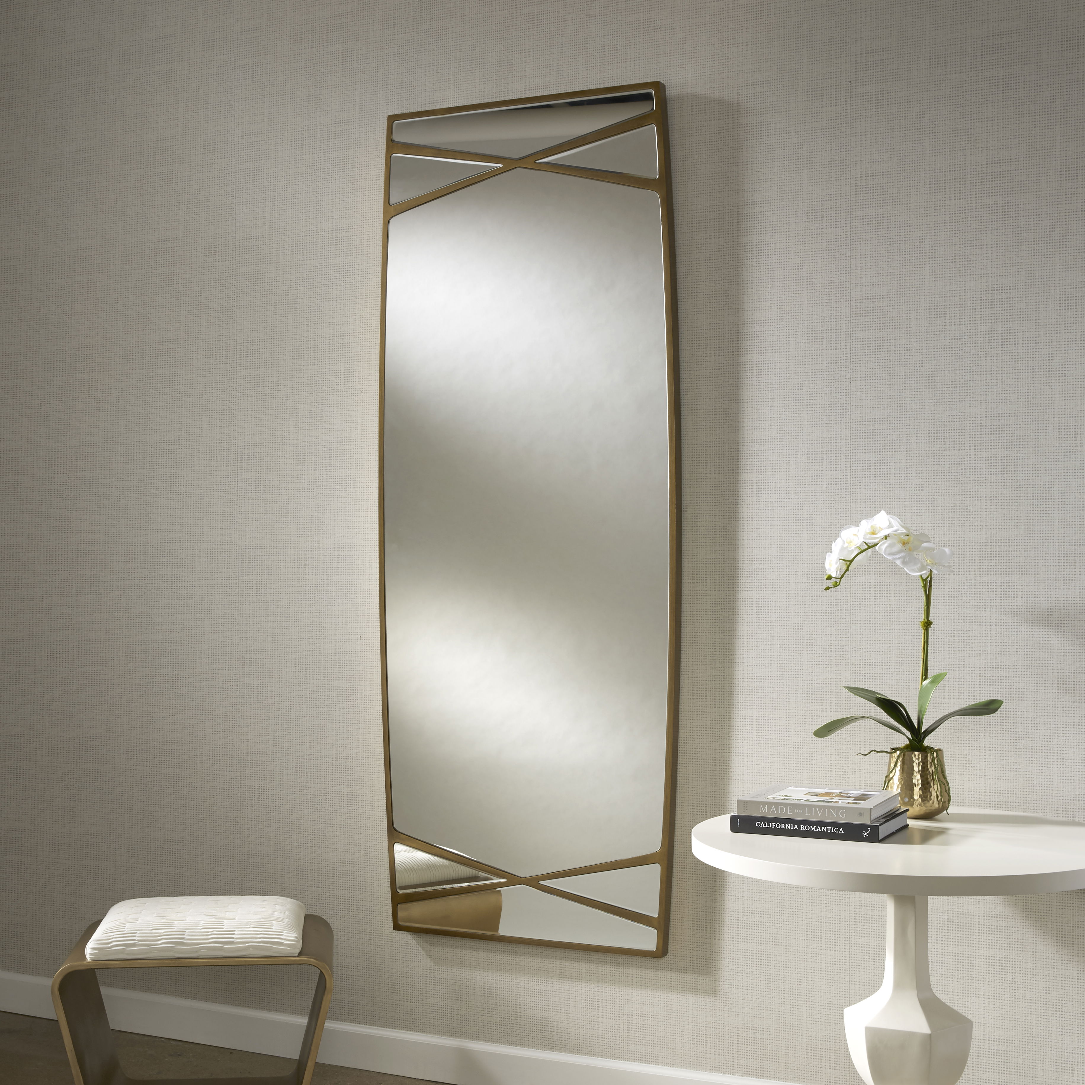 Gentry Oversized Gold Mirror large image 