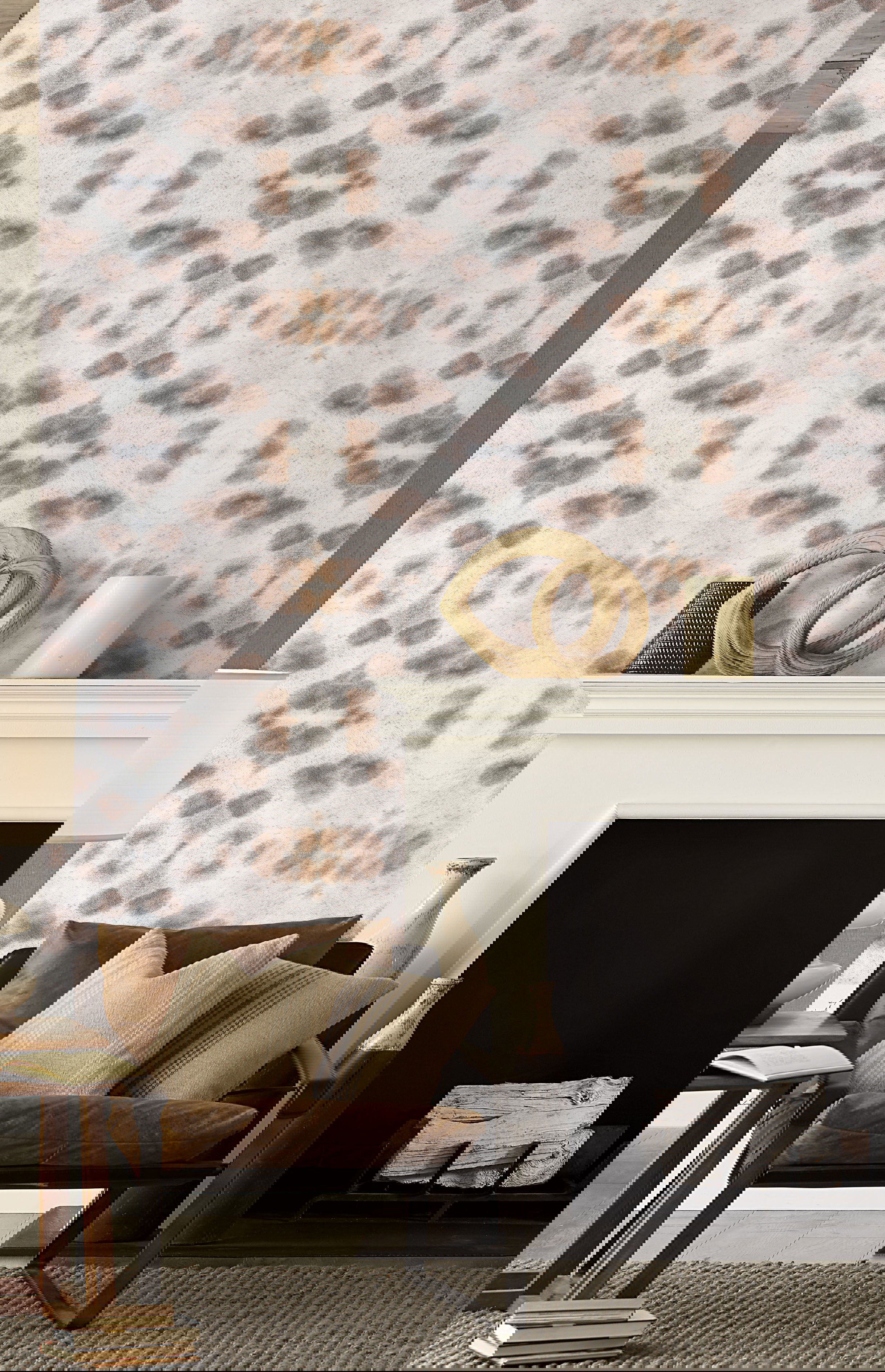Leopard Appaloosa Off White Peel & Stick Wallpaper large image 