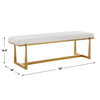 Midas Antique Gold Bench, Dining Chair by Uttermost, 60" width x 19.5" height x 18" depth thumbnail 3