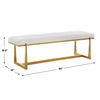 Midas Antique Gold Bench, Furniture by Uttermost, 60" width x 19.5" height x 18" depth thumbnail 3