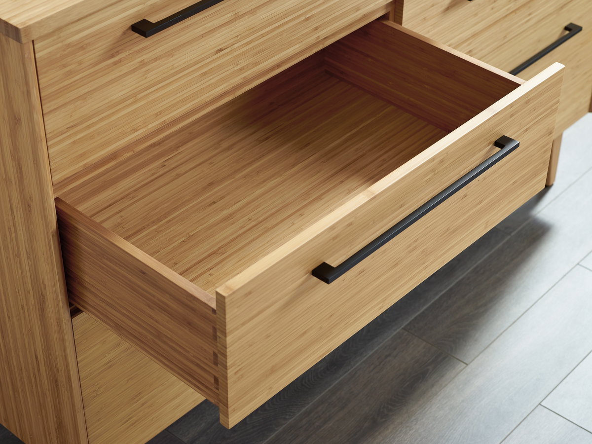 Sienna Six Drawer Double Dresser, Caramelized, by Greenington, 18.5" length x 52.5" width x 35.5" height View 8