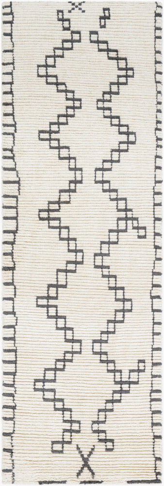 Beni Ourain Handmade Rug, by Surya, 8' length x 2'6" width