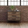 Alvin  Wood with Metal Framing Accent Cabinet, Cabinets & Chest by Mercana, 34.5" length x 21.5" width x 30" height thumbnail 5
