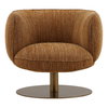 Aisha Swivel Chair Mustard, Accent Chair by Dovetail, 33.7" width x 28.1" height x 30.1" depth thumbnail 2