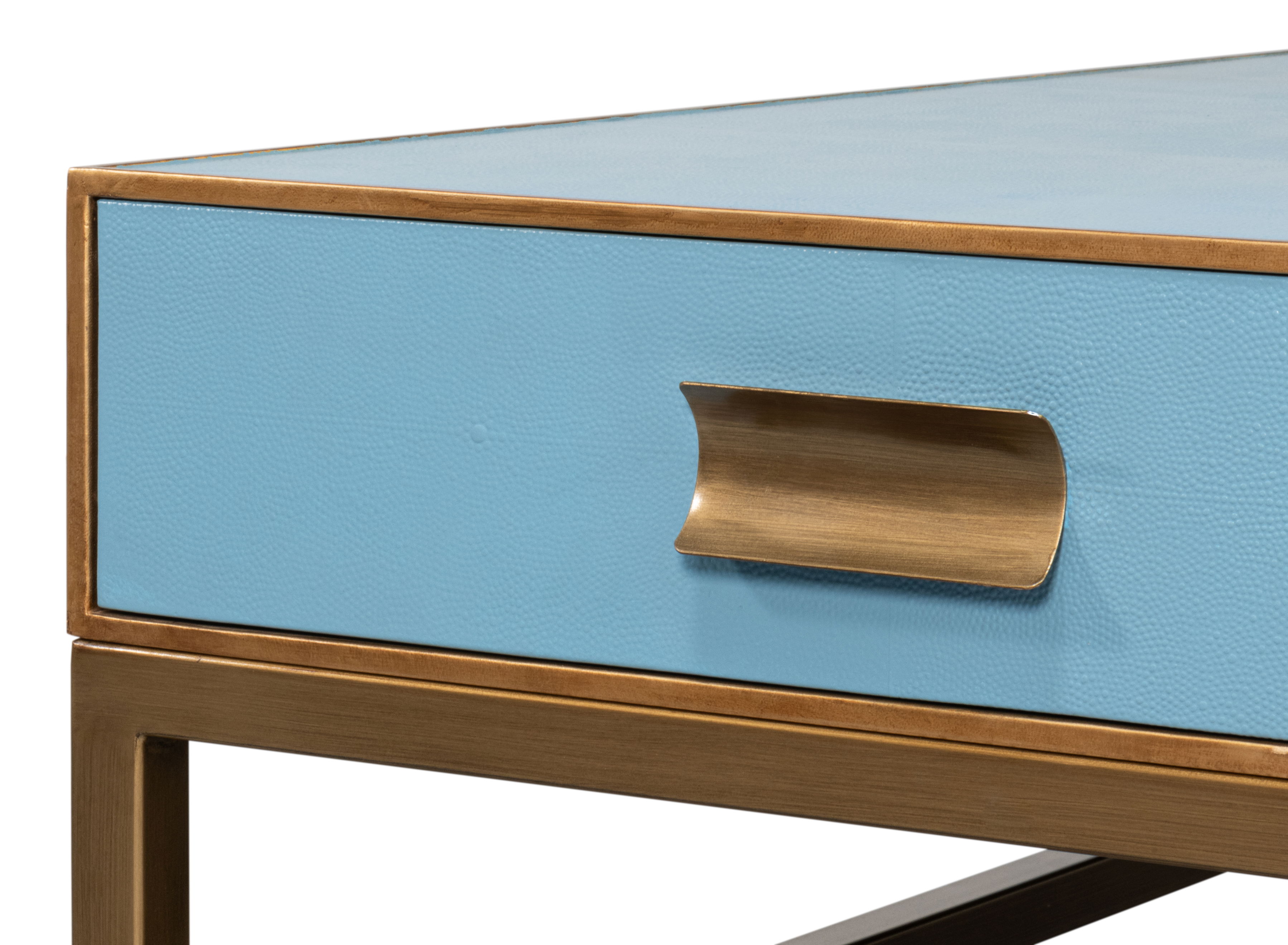 Gideon Shagreen Sq.Coffee Table  Blue large image 