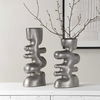 Free Flowing Nickel Vases Set/2, Decorative by Uttermost, 7" width x 14.25" height x 3.5" depth thumbnail 3