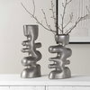 Free Flowing Nickel Vases Set/2, by Uttermost, 7" width x 14.25" height x 3.5" depth thumbnail 3