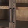 Teva Two Toned Dark with Light Wood Arched Curio Cabinet thumbnail 9