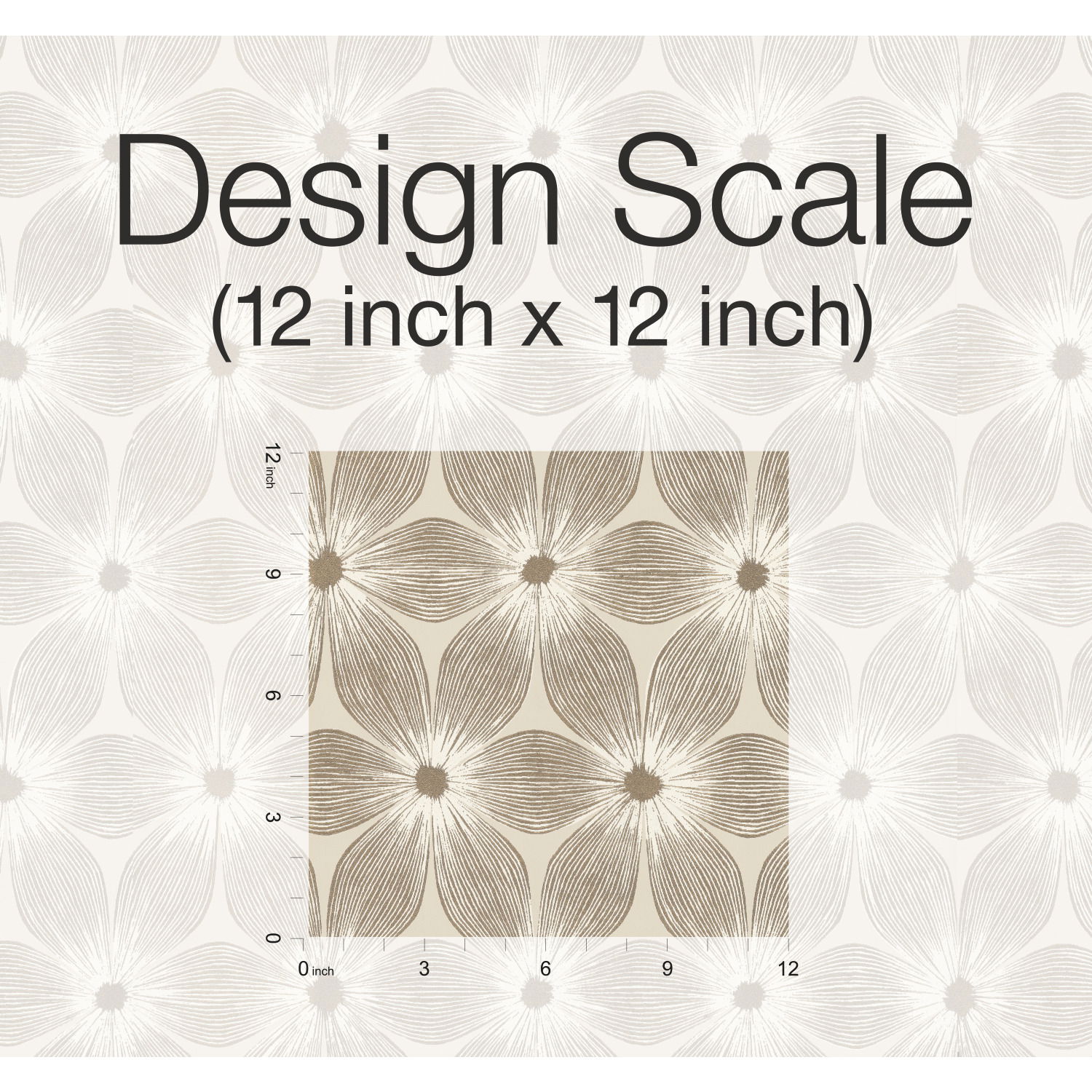 Everlasting Beige & Gold Wallpaper, by York Wall, 33' length x 1'9" width x 0.02" depth View 4