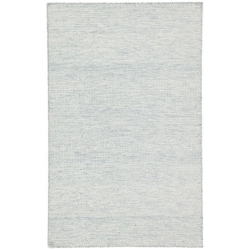 Provence Geometric Hand-Woven Wool Light Blue/Ivory Area Rug