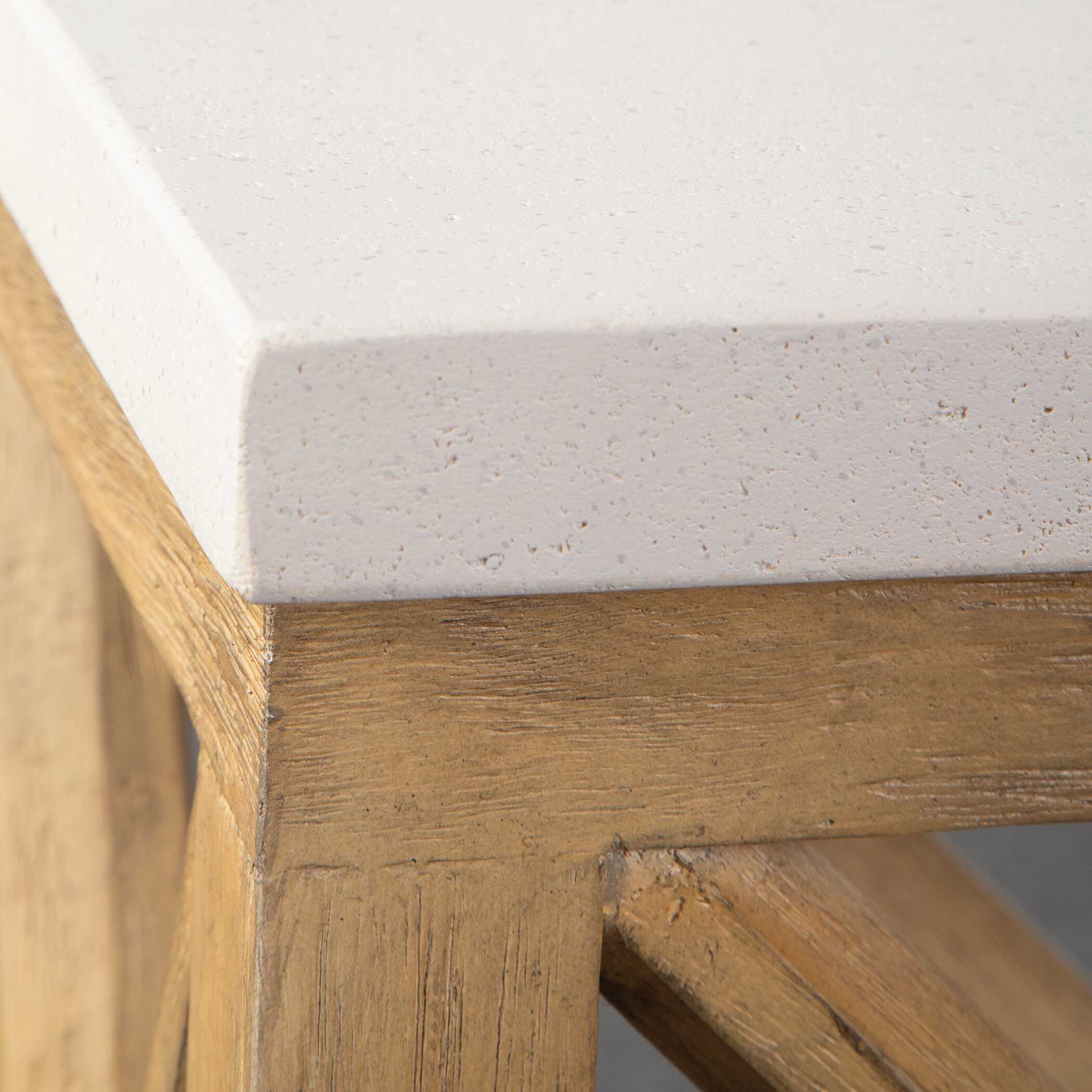 Catali Ivory Stone Console Table large image 