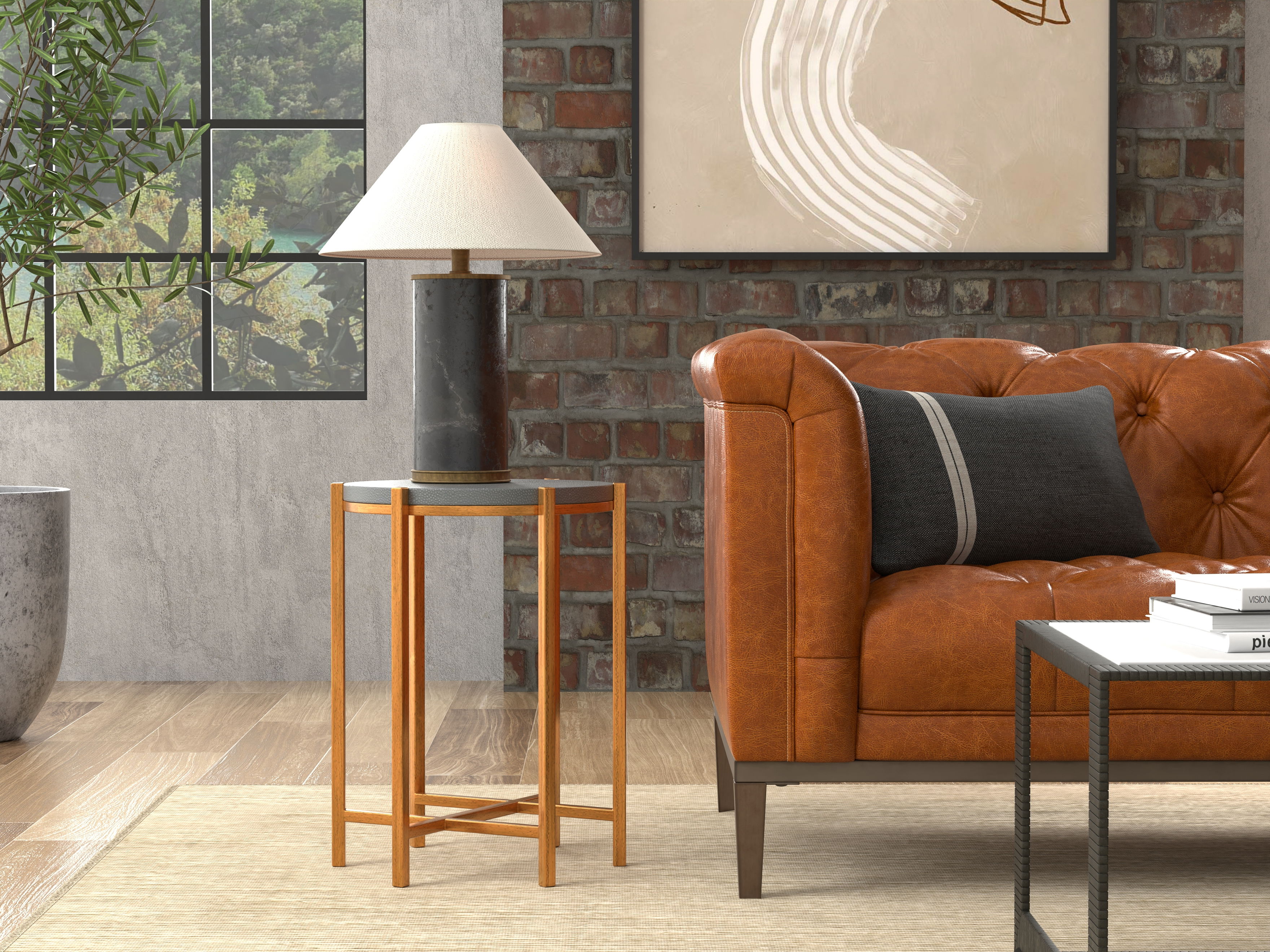 Spence Side Table, Quiet Shade, Side & End Table by Sarreid, 16" length x 16" width x 21" height View 14