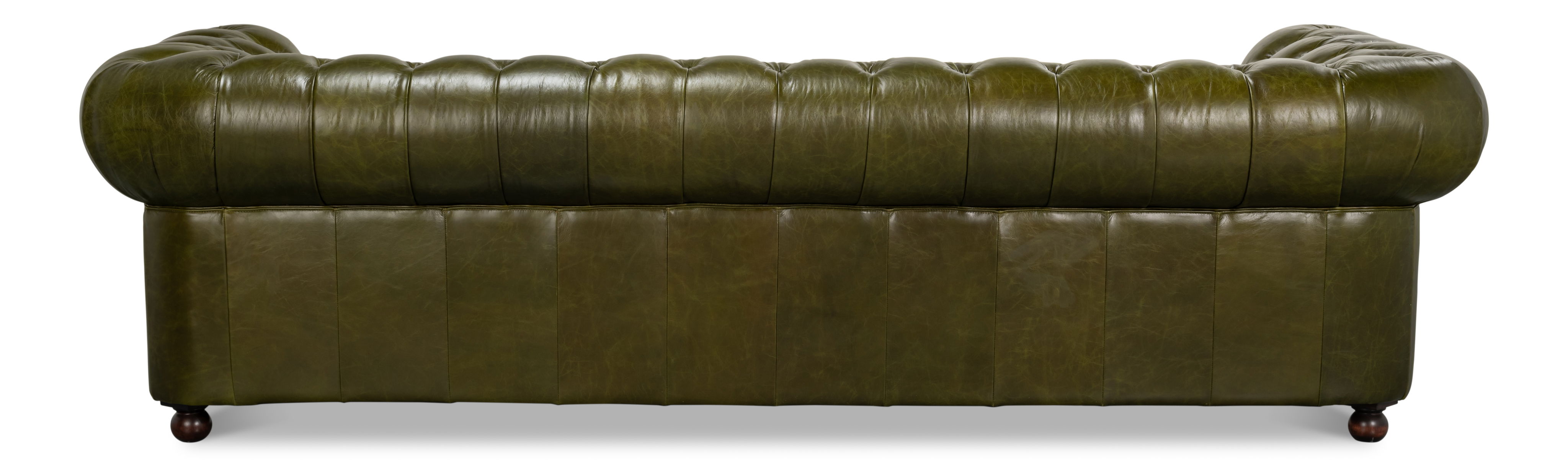Savile Leather Sofa, Green large image 