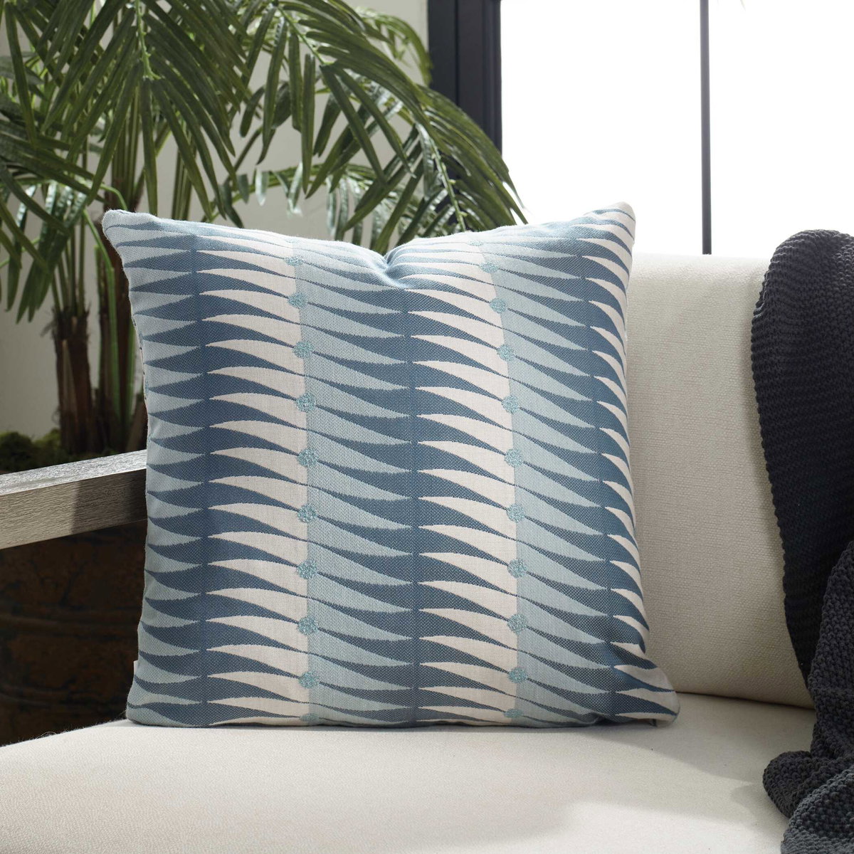 Jetty Outdoor Pillow, Decorative by Uttermost, 20" width x 20" height x 8" depth View 2