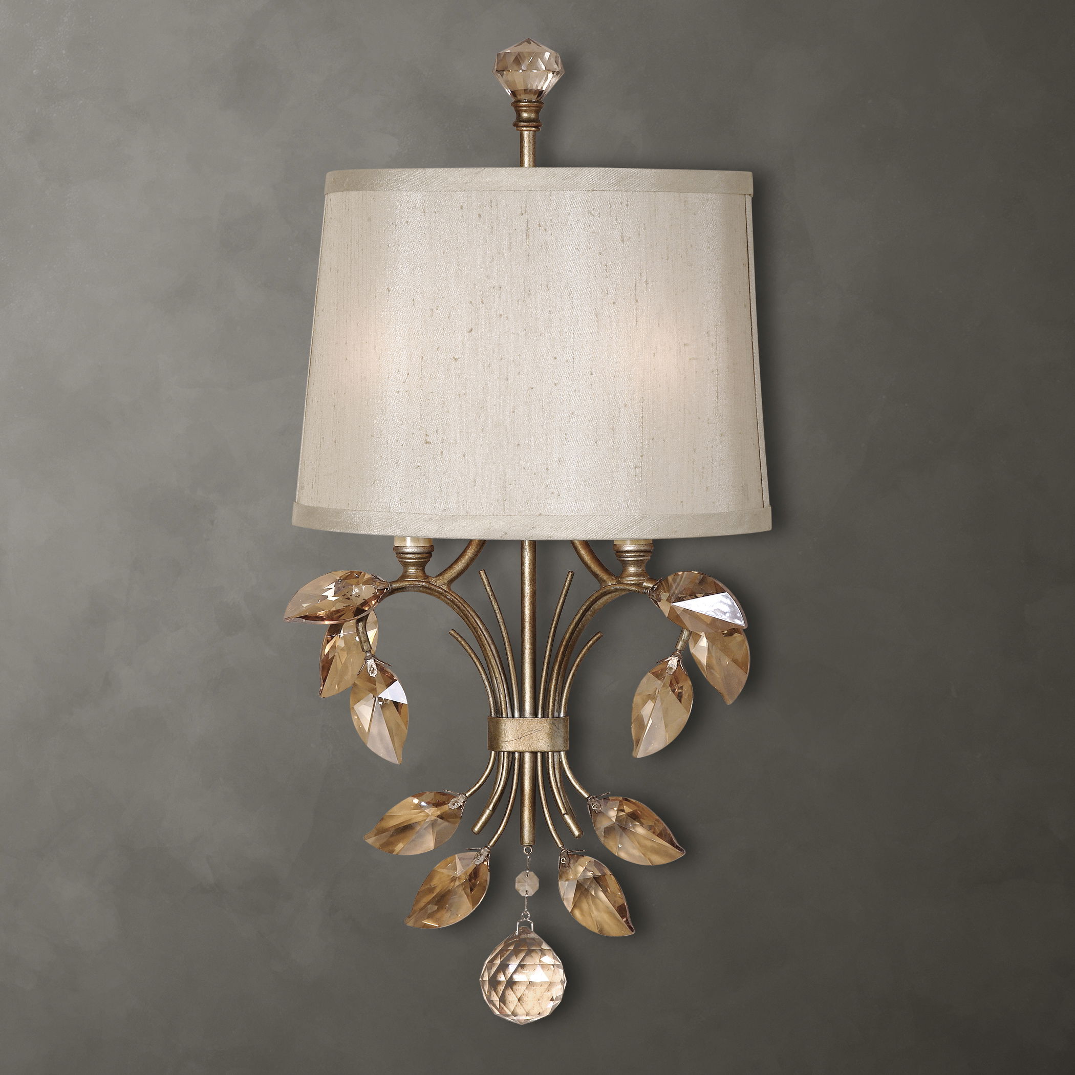 Alenya 2 Light Gold Wall Sconce large image 