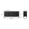 Mako Sideboard Black, Cabinets & Sideboard by Moe's Home, 76" width x 34" height x 18" depth thumbnail 11