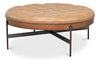 Corbet Cocktail Ottoman  Caramel Brown, by Sarreid, 3'3" length x 3'3" width x 1'4" height thumbnail 8