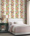 Garden Party Trellis White & Dark Pink Wallpaper, by York Wall, 27' length x 2'3" width x 0.02" depth thumbnail 2