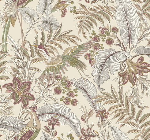 Heronwood Mulberry Wallpaper