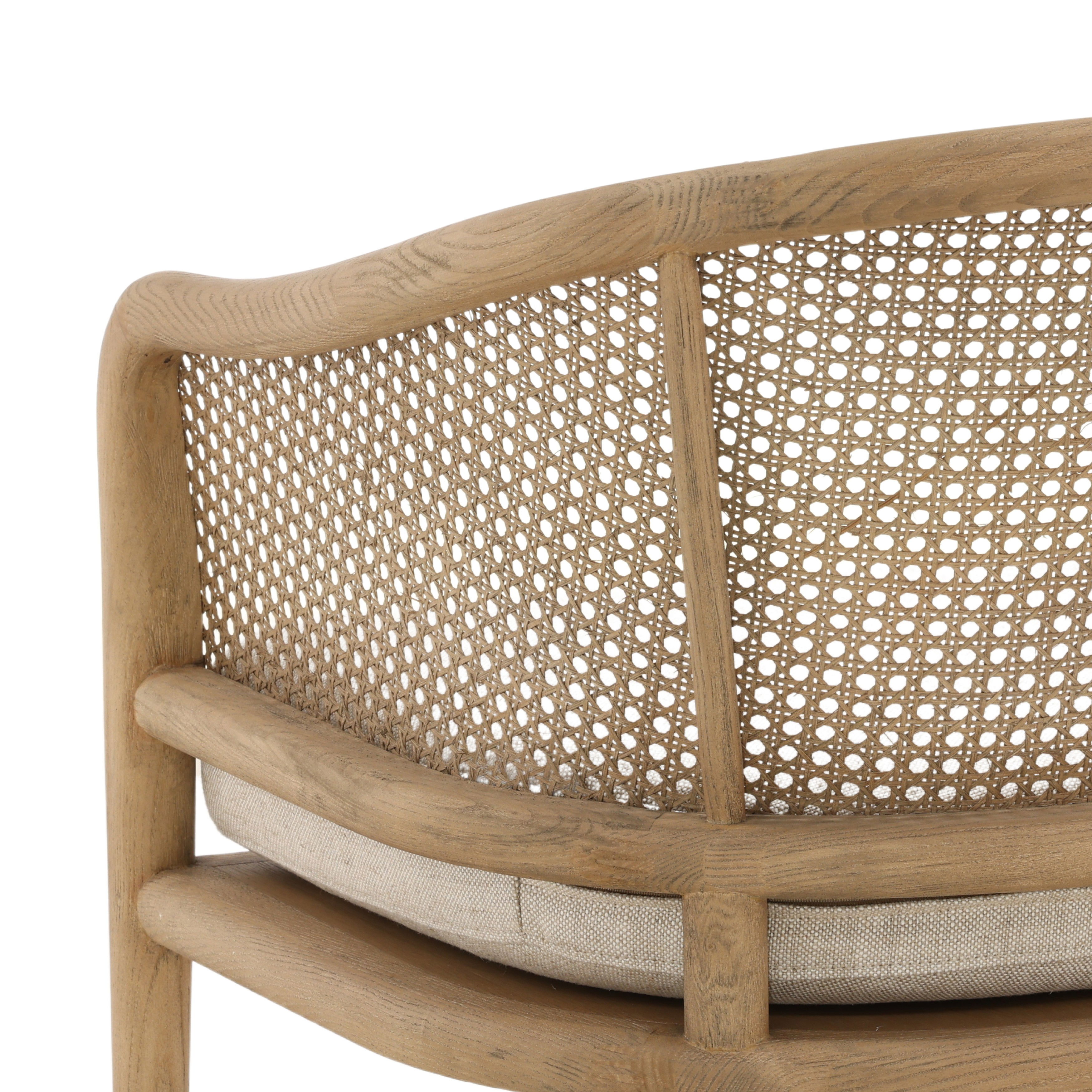 Camile Dining Chair Beige, by Dovetail, 22.5" width x 32" height x 23.25" depth View 5