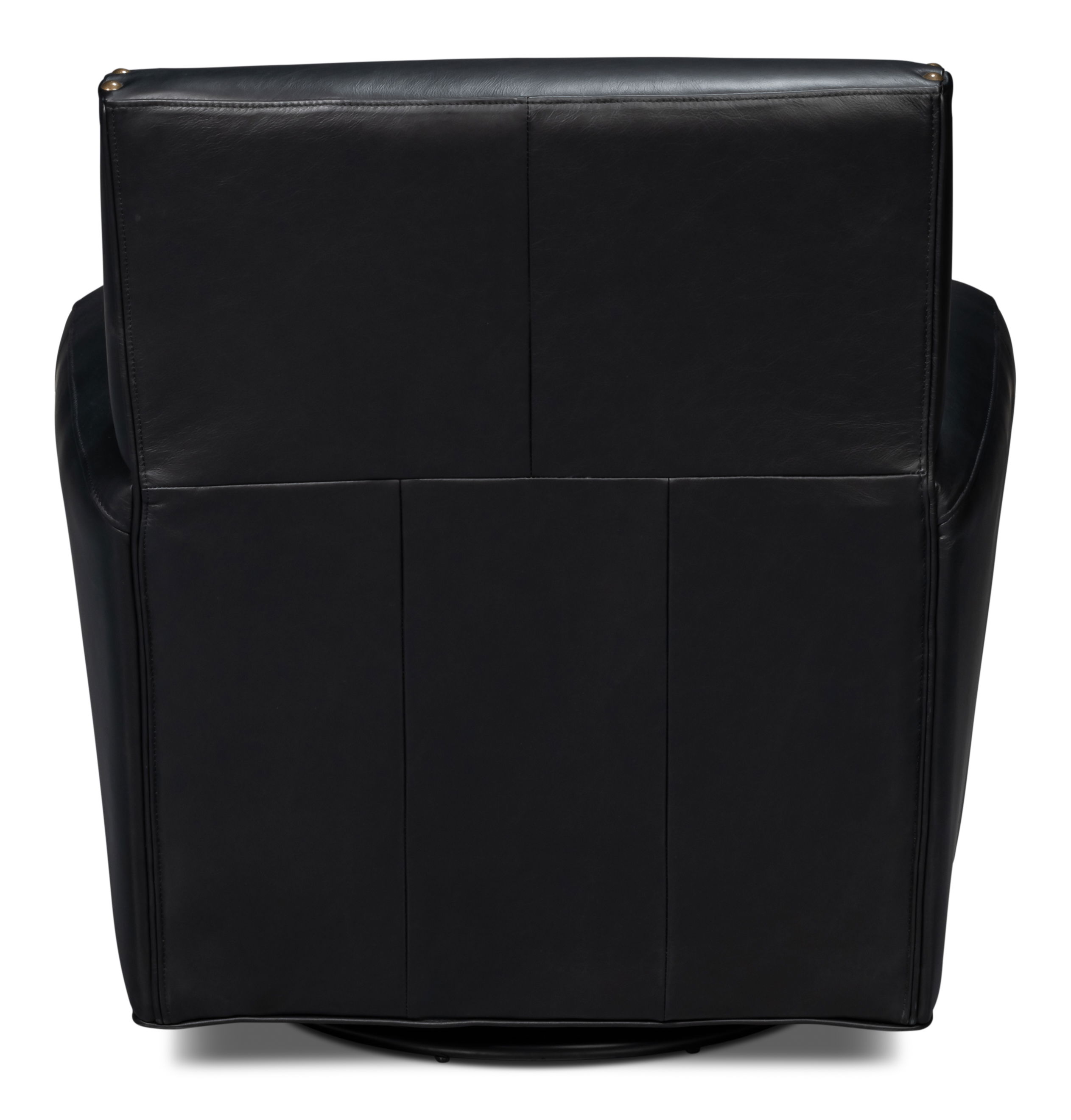 Taft Leather Swivel Chair, Onyx Black large image 