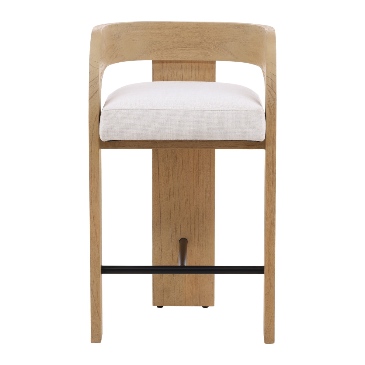 Tyson Counter Stool Cream, Counter & Bar Stool by Dovetail, 20.38" width x 34.25" height x 20.5" depth View 2