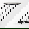 Tanner Marble & Matte Black Bistro Table, Dining Table by Mercana, 32" length x 32" width x 36" height thumbnail 4