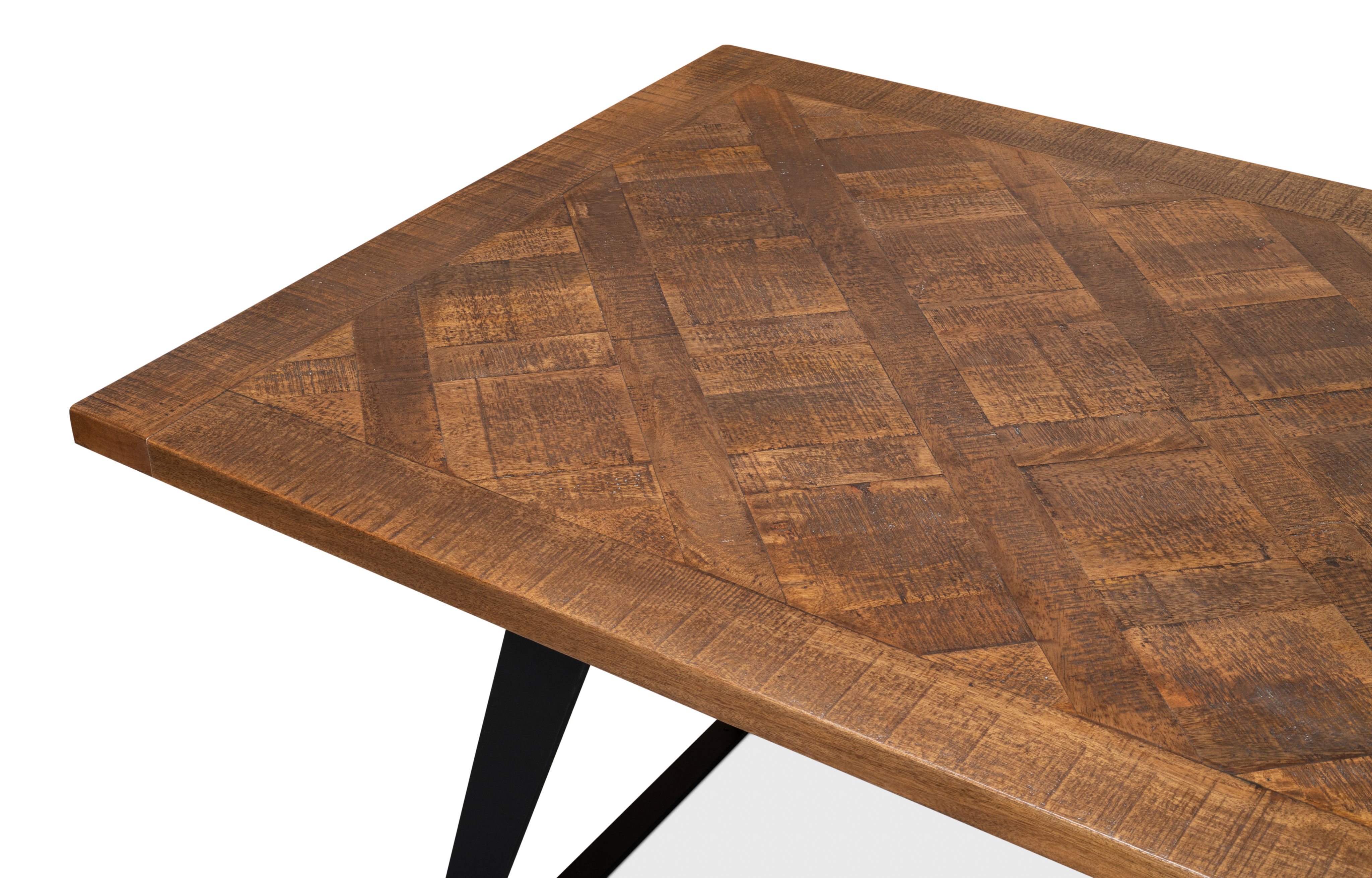 Paige Parquet Top Dining Table large image 