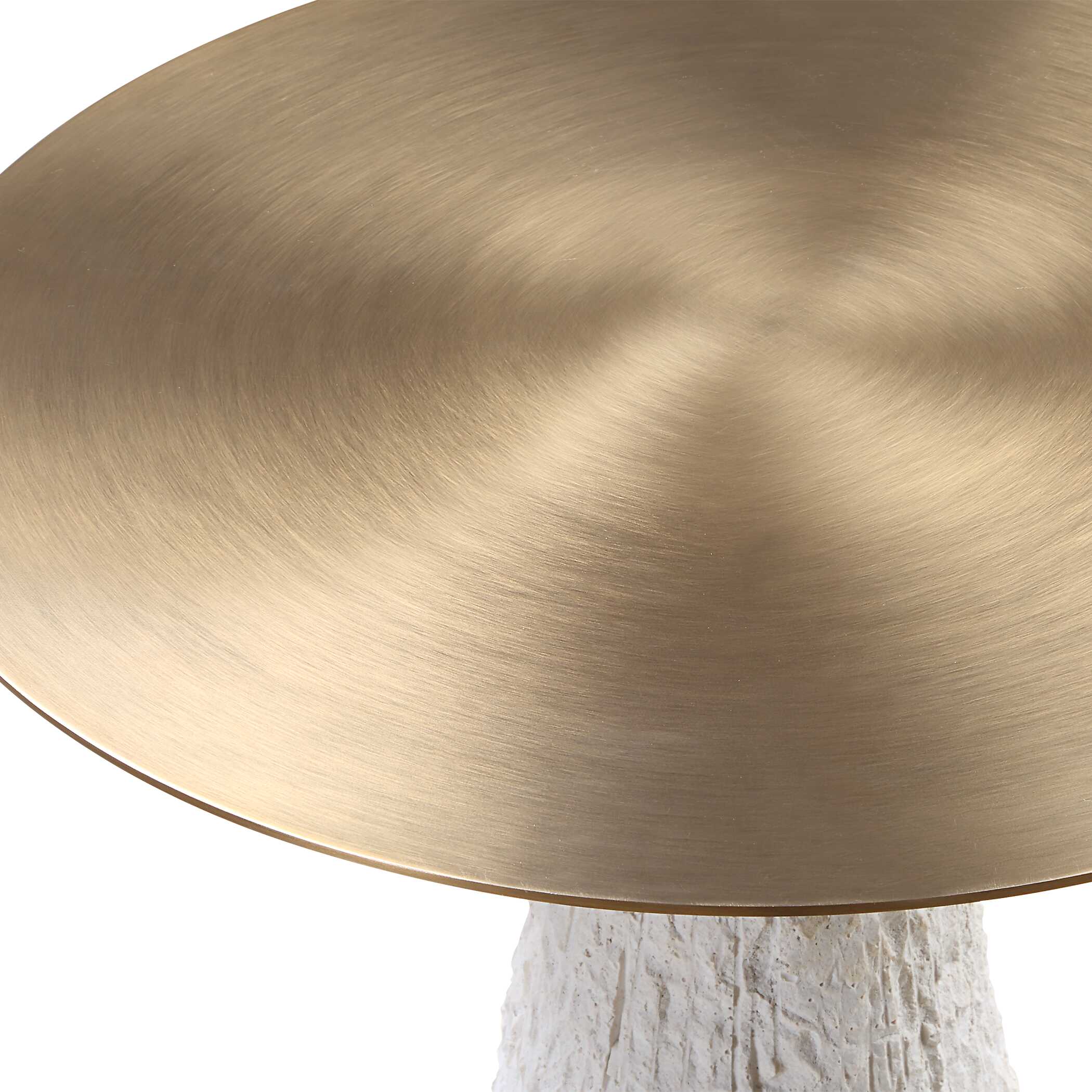 Hollen White Stone Accent Table, Furniture by Uttermost, 16" width x 22.5" height x 16" depth View 4