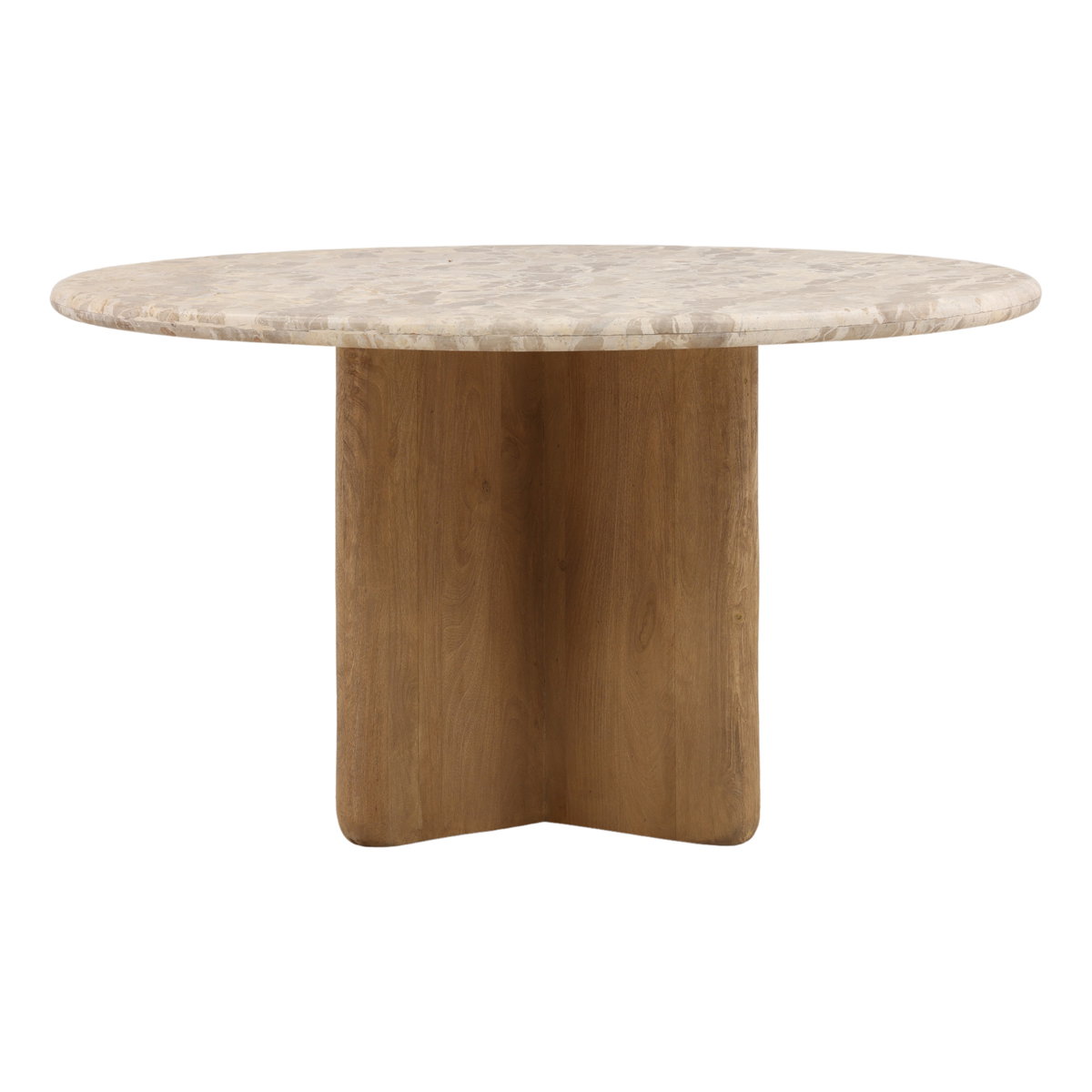 Layna Dining Table Beige, by Dovetail, 54" width x 30" height x 54" depth View 2