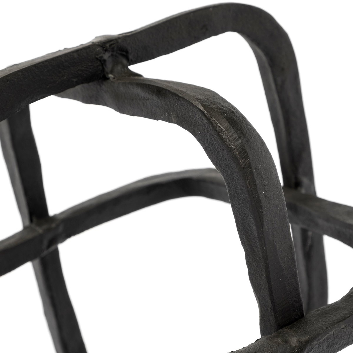 Willem I 9L x 9W Black Metal Open Cube Decor Object, Decorative Object by Mercana, 8.58" length x 8.58" width x 8.58" height View 8
